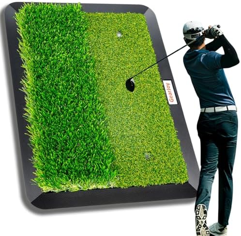 Dual-Turf Golf Practice Mat for Backyard Office & Travel Swing Training - Image 2