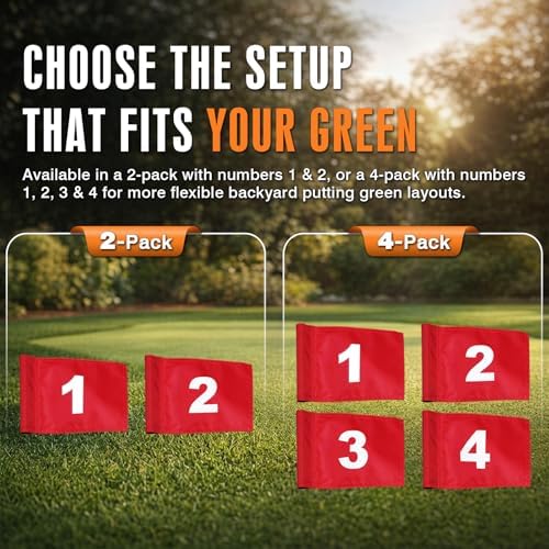 2 or 4 Pcs 8x6 Inch Numbered Golf Flag - Image 5