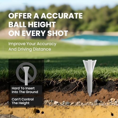 Golf Tees 5 Prong Design Plastic Short Golf Tees 1 1/2 Inch Bulk - Image 3