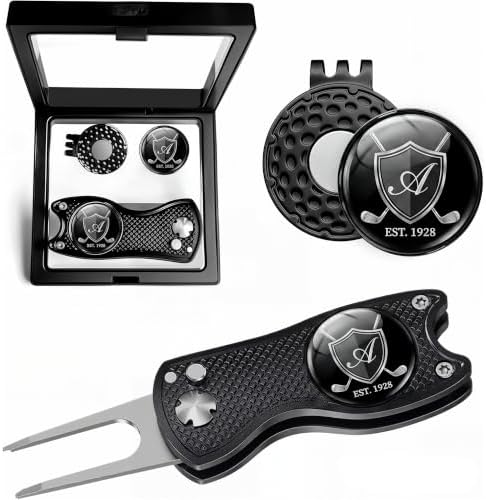 Custom Golf Ball Markers & Golf Divot Tool Gift Set, Personalized Magnetic Ball by Unknown