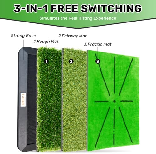 Golf Hitting Mats Training Equipment, Golf Practice Mat - Image 2