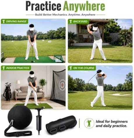 Golf Training Aid Set with Arm Fix Swing Practice Ball & Wrist Support - Image 6