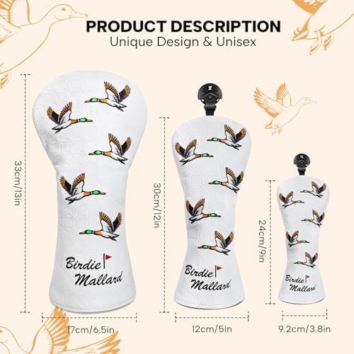 Mallard Golf Headcovers Golf Head Cover Putter Headcover Golf Gifts - Image 3