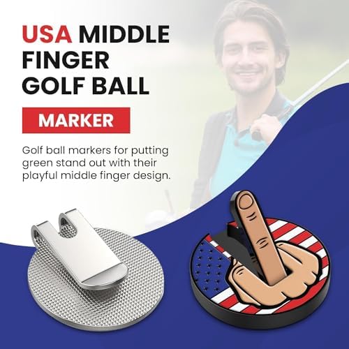 Ultimate Middle Finger Golf Ball Marker | Magnetic Hat Clip | Alignment Ball - Image 2