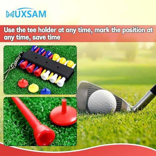 MUXSAM Black Golf Tee Holder for Bag - Image 5