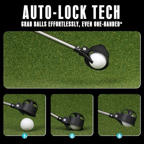Pro Auto-Lock Golf Ball Retriever, Telescopic Golf Ball Retriever - Image 3