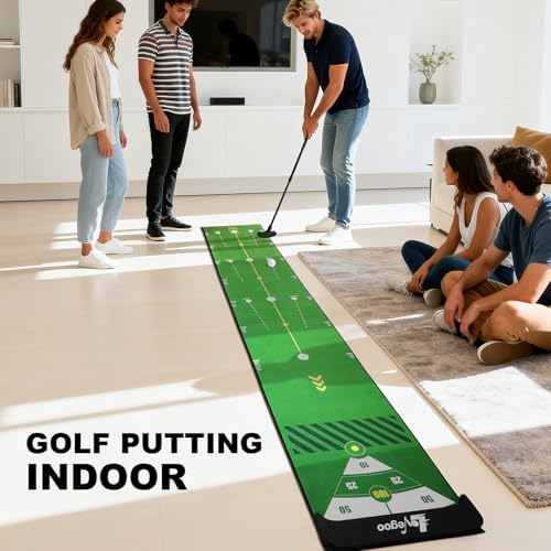 Golf Practice Mat with Alignment Mirror - 20 in X 120in Golf Putting Mat - Image 5