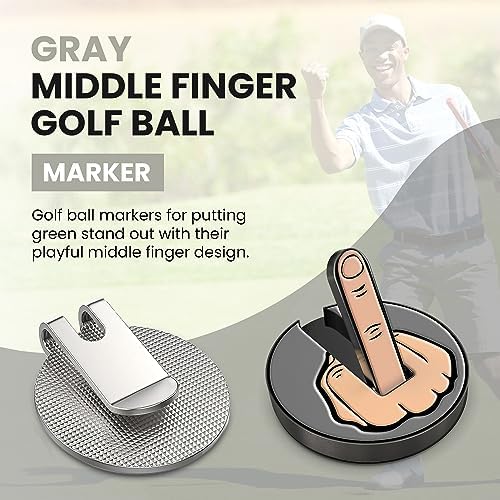 Ultimate Middle Finger Golf Ball Marker | Magnetic Hat Clip | Alignment Ball - Image 2