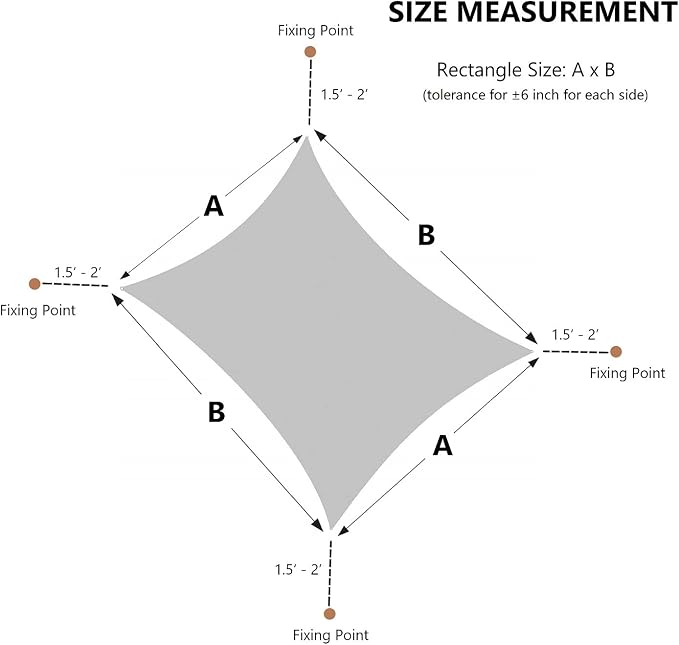AsterOutdoor Sun Shade Sail Rectangle 16' x 20' UV Block Canopy - Image 4