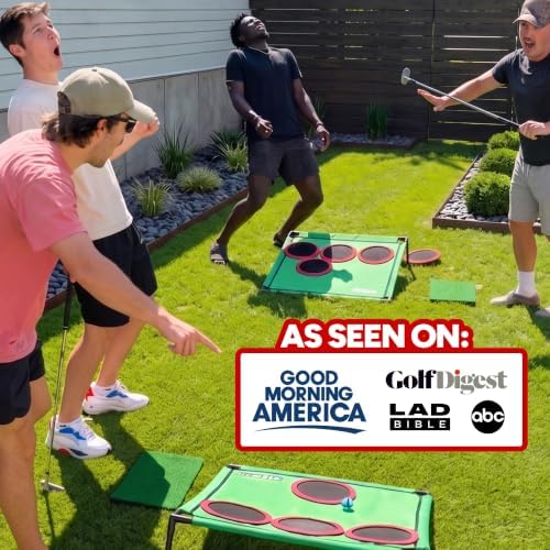 Golf Pong Chipping Game, 2 Boards, 2 Adjustable Ambidextrous Clubs - Image 2
