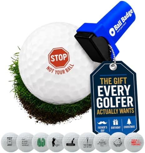 Ball Badge Golf Ball Stamp, Golf Series Self-Inking Ball Marker by AlibiGolf