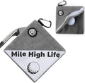 Mile High Life Golf Towel, Compact Pocket Size Golf Towels by MileHighLife