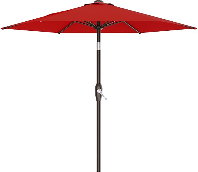 7.5FT Patio Umbrella Table Market Umbrella w/Tilt and Crank Heavy-Duty Round by AreShark