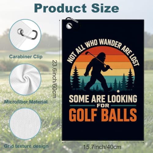 Monkey Waffle Weave Microfiber Golf Towel - Image 2