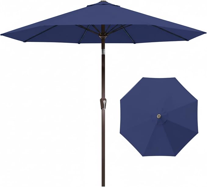 9FT Auto-Tilt Patio Umbrella|Outdoor Market Table Umbrella by YourPerfectOutdoorEscape