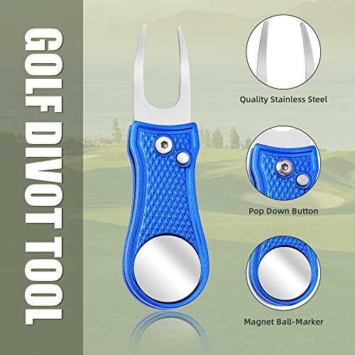 Mile High Life Golf Divot Repair Tool Metal/Foldable w Magnetic Ball Marker - Image 2