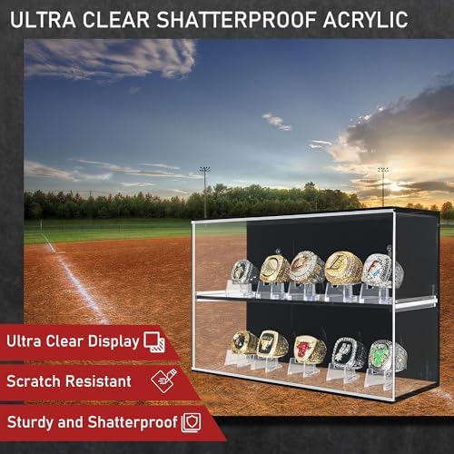 Acrylic Championship Ring & Baseball Dual Function Display Case, Swap Insert - Image 3