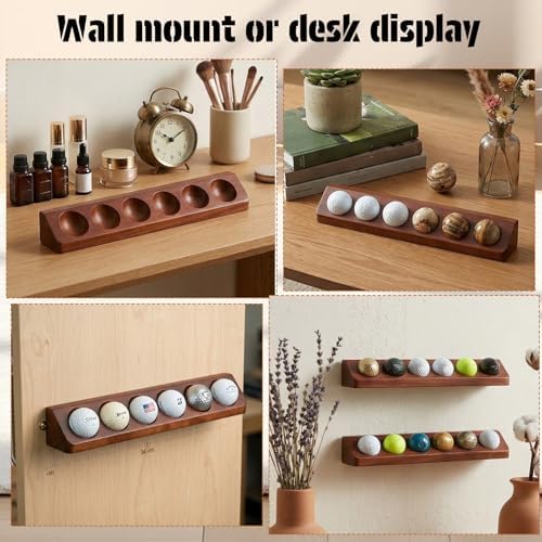 2-Pack Walnut Golf Ball Holder Display Case - Image 5