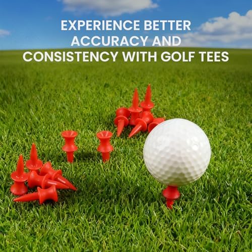 Castle Golf Tees 1 1/4" Short Tee Value 100 Pack, Unbreakable Plastic - Image 6