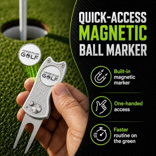 Golf Divot Repair Tool — 5-in-1 Golfing Ball Marker, Pitch Mark Repair - Image 4