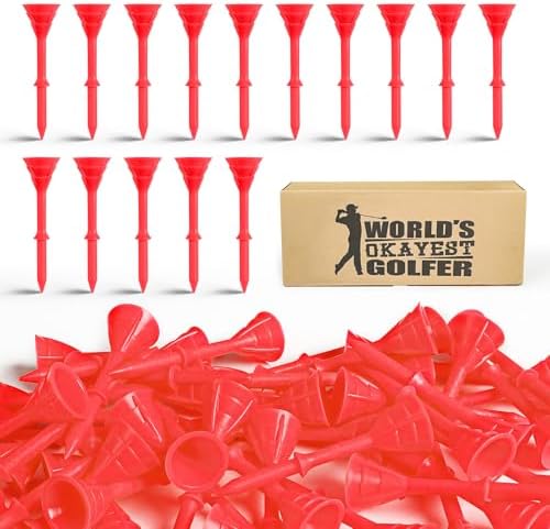 FINGER TEN Unbreakable Golf Tees Plastic 3 1/4 inch 50/100 Pack by FINGERTENSport