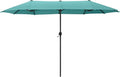 13 ft Large Double-Sided Patio Umbrella, Outdoor Umbrella, Turquoise | HERA'S by HERASPALACE