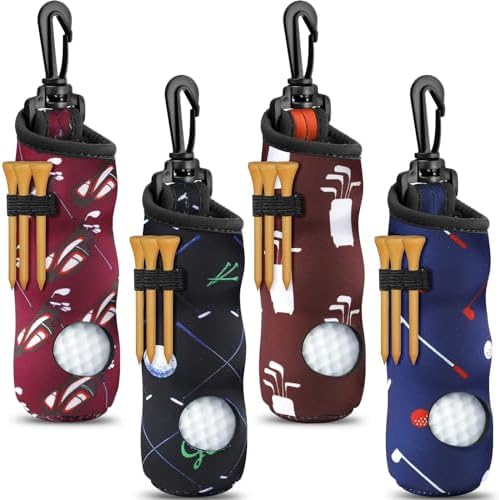 Chivao 4 Pcs Golf Ball Holder, Golf Tee Pouch by Chivao