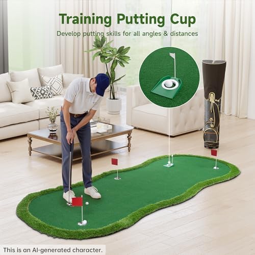 Golf Putting Green, Golf Practice Putting Mat, Professional Large Golf Training - Image 6