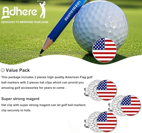 Adhere Golf Ball Markers with Strong Magnetic Hat Clip - Image 6