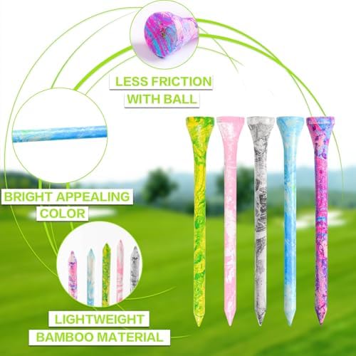 FINGER TEN Stylish Golf Tees Wood 100 Pack - Image 3