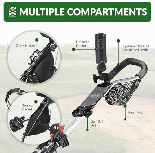 Caddytek CaddyLite 11.5 V3 Golf Push Cart - Image 2