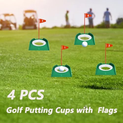 LOOEEL 4 PCS Golf Putting Cup Golf Hole Training, Suitable - Image 5