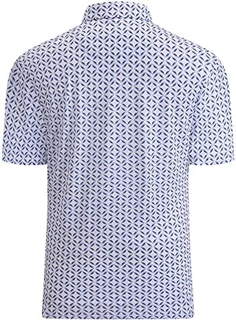 Alex Vando Mens Golf Shirt Moisture Wicking Print Performance Polo Shirt - Image 2
