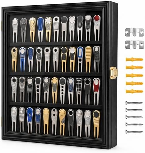Silipull 40 Golf Divot Tool Display Case Wall Mount by Silipull