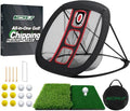 Golf Chipping Net Set with Mat & 12 Practice Balls by AESWGOF