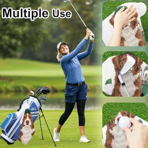 Australian Shepherd Golf Towel 16x24 Inch Dog Gifts Waffle Weave Decorative - Image 4