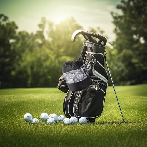 JJUNW 2 Pcs Golf Balls Storage Bag, Nylon Mesh Golf Ball Bags, Golf Pouch Bags - Image 4