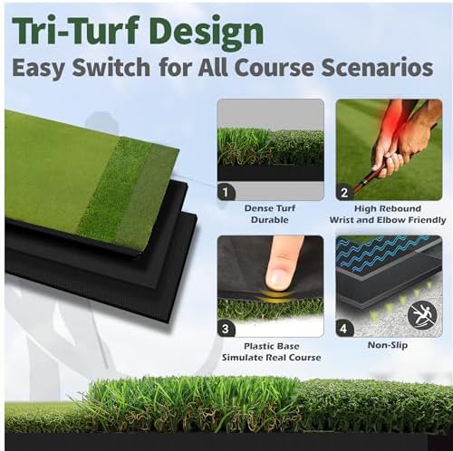 Fanshaw Dual/Tri Turf Golf Mat 5x4/6x4ft 40-50mm Thickened - Image 4