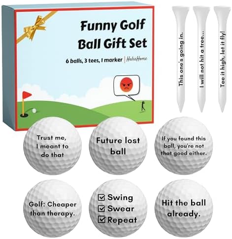 Funny Golf Ball Gift Set for Dad, and Golfers by HahaHome