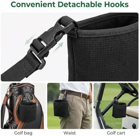 1 Pack Black Golf Club & Ball Cleaning Bag - Image 6