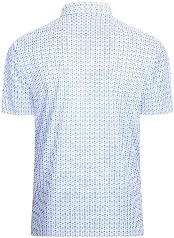 Alex Vando Mens Golf Shirt Moisture Wicking Classic Print Golf Shirts - Image 3