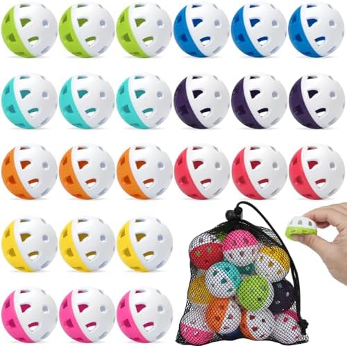 Coopay 24/50/100 Pack Practice Baseball 42mm Mini Plastic Hollow Softballs by Coopay