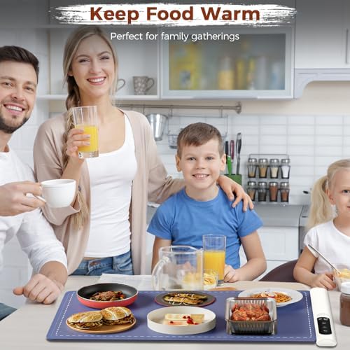 Newise Warming Mat for Food, Electric Warming Tray, 6 Temp - Image 7