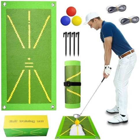 Golf Hitting Mat Set, Golf Training Mat by VHOPMORE