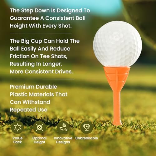 Unbreakable Plastic Golf Tees 3 1/4 Inch 20/40 Pack - Image 4