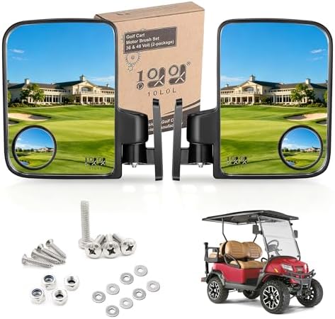 10L0L Golf Cart Mirror, Extra Large Side Rear View Universal by 10L0L