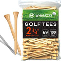 Professional Wooden Golf Tees 2 3/4 inch Tee Pack of 100 Golf Tee by WHAMZ33+W