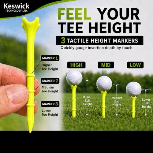 100/150 Pack Professional Plastic Golf Tees 3-1/4", Premium Durable Golf Tee - Image 6