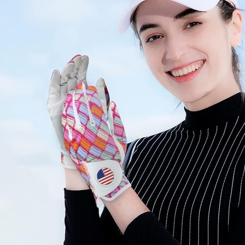 Amy Sport Stylish Pattern Womens Golf Glove - Image 5