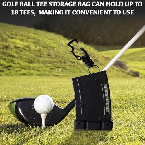 Teemags Golf Tee Holder – Black Clip-On Tee Caddy - Image 4